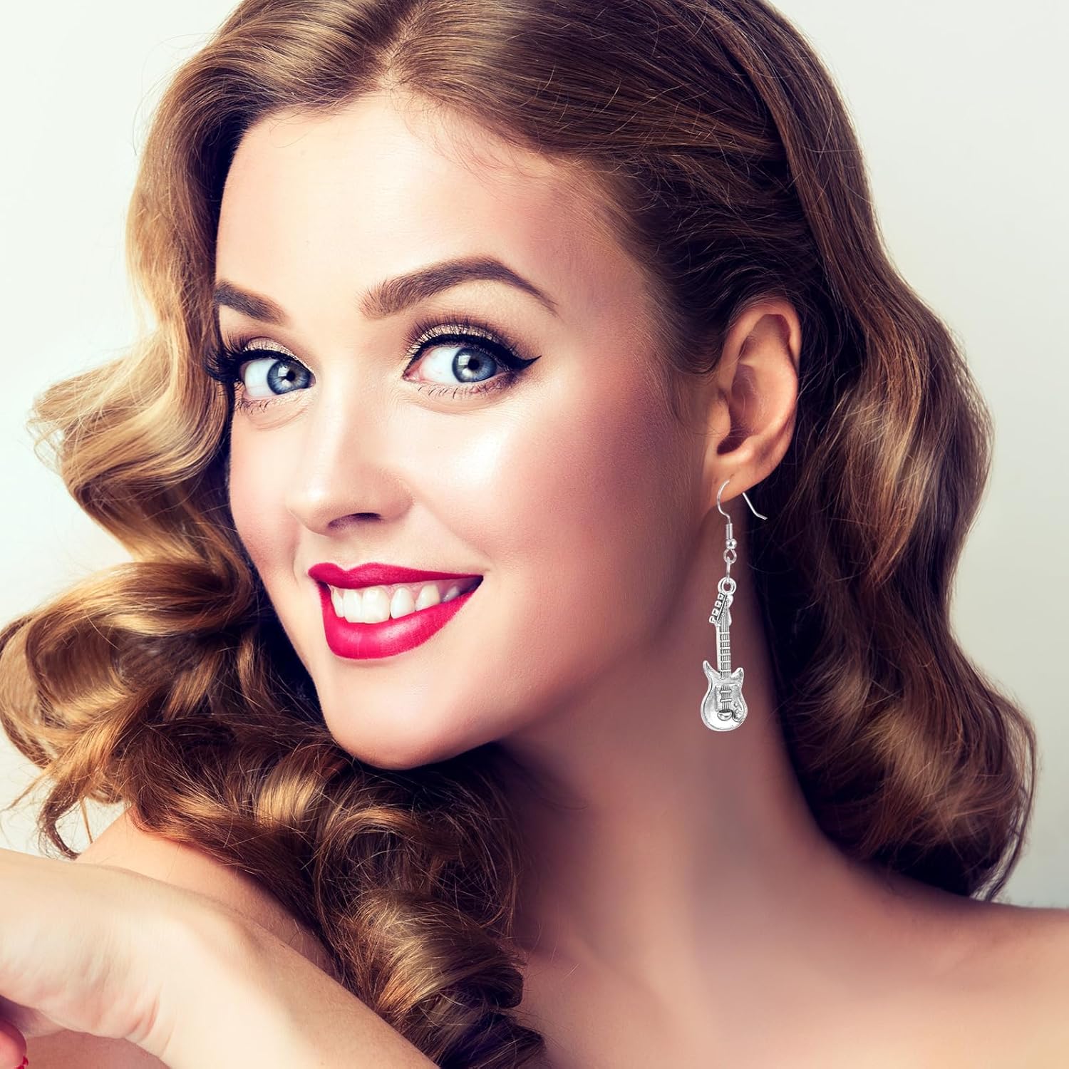 VALICLUD Guitar Necklace Pendant 1.18 X 0.39 Inch Alloy Music Charm for Diy Jewelry Making Bracelets Keychains and Craft Projects - Image 7