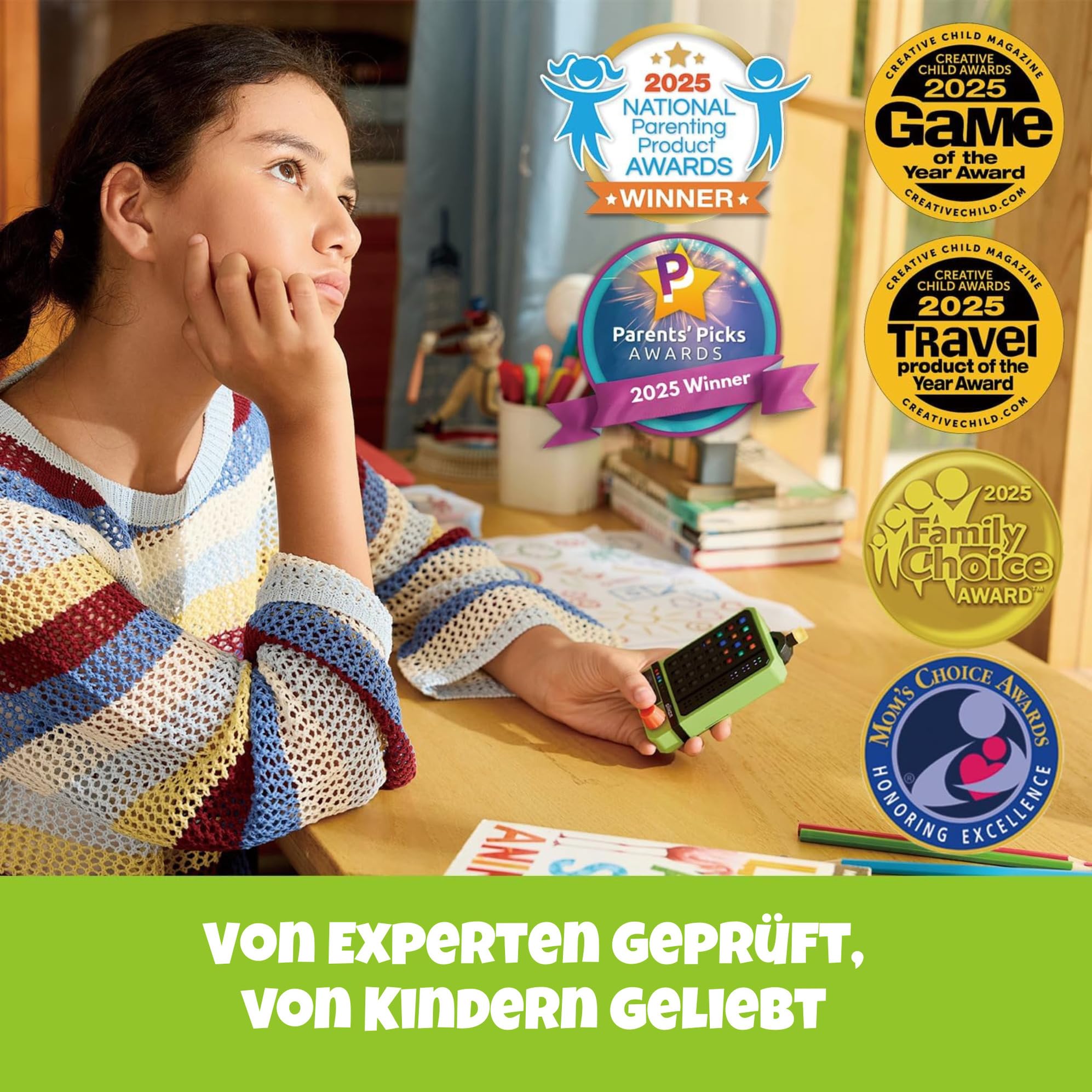 GiiKER Super Decoder – Code-Knackspiel | 600 Level | 4-stellige Farbcode-Rätsel | Solo- & Duo-Modus | Tragbares Denkspiel/Reisespiel/Gehirntraining für Kinder & Erwachsene | Mastermind, Wordle