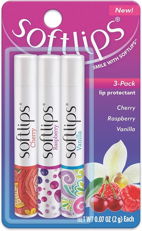 Bálsamos labiais SoftLips Slim Sticks Classic Flavor, Pacote com 5