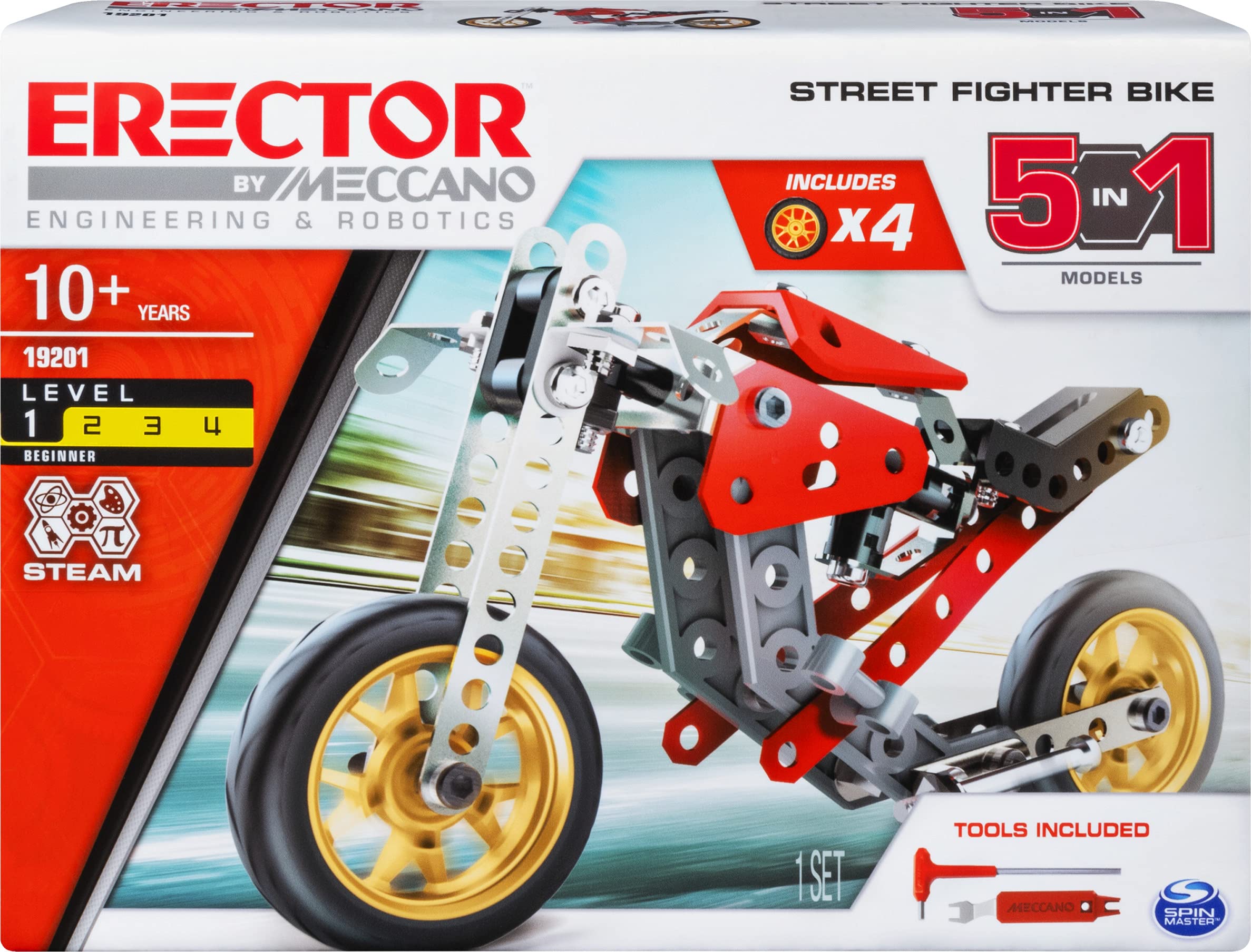 Amazon.com: MECCANO Erector, 5-in-1 Street Fighter Bike