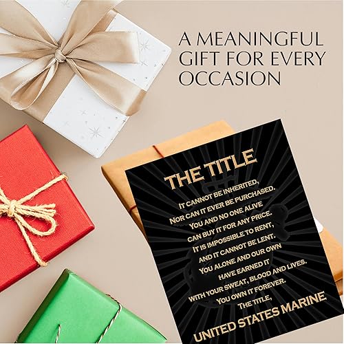 Miniatura 8 de The Title - United States Marine Patriotic US Marine Corps Wall Art Poster, This Military Wall Decor Is An Ideal Wall Art For Marines and Veterans