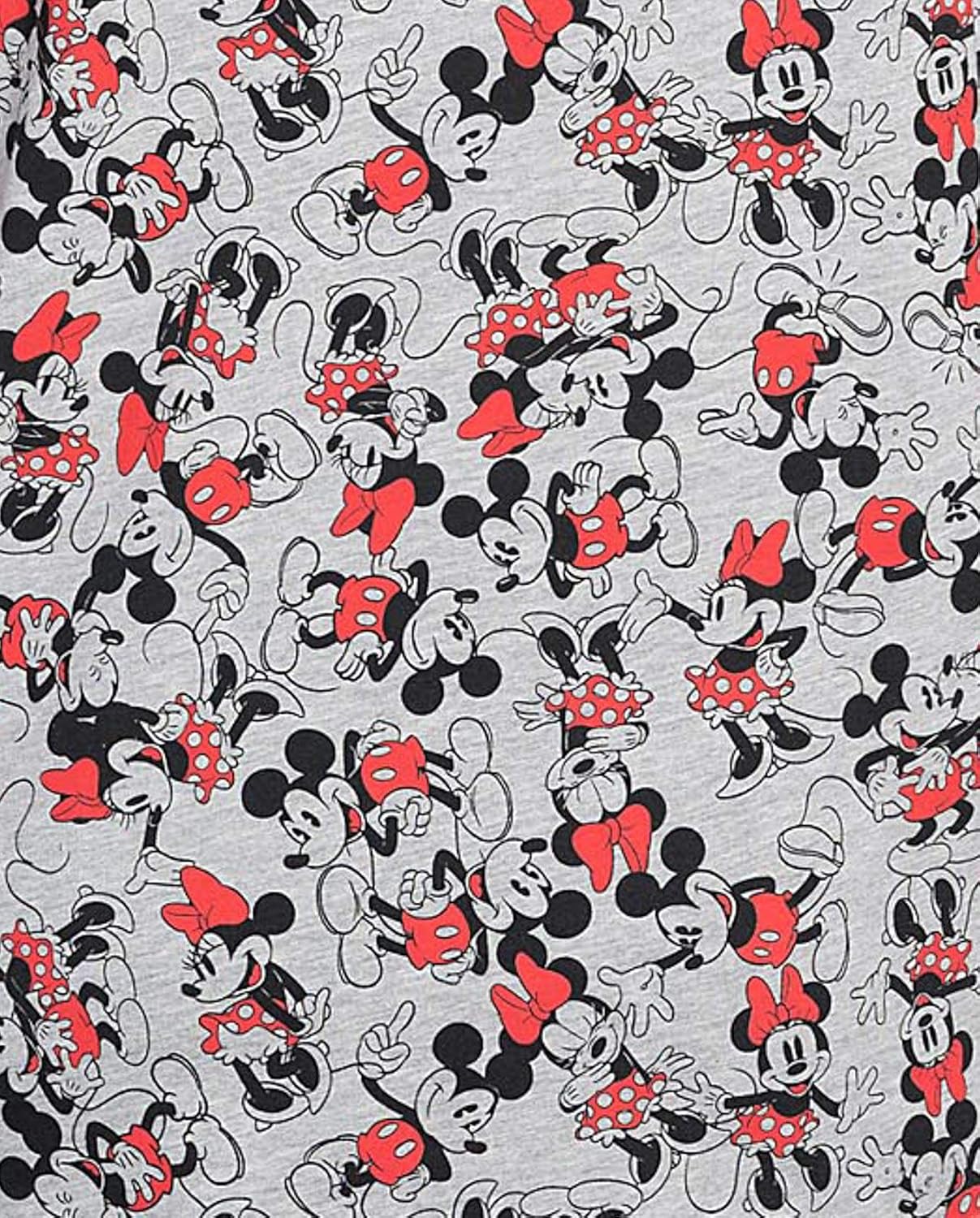 Disney Womens Plus Size T-Shirt Mickey & Minnie Mouse Print