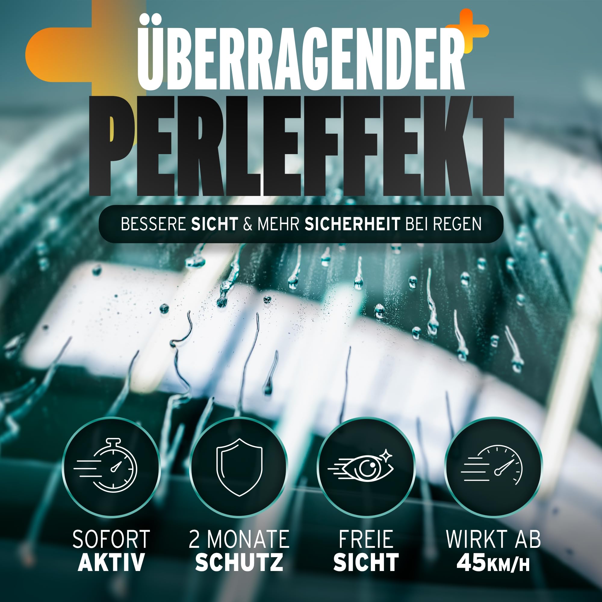 Auto Scheibenversiegelung Set | Soft99 QAD Glasversiegelung + QJUTSU Creamy Shampoo + Waschhandschuh + Trockentuch | Regenabweiser für Autoscheiben + Autoshampoo | Nano Versiegelung
