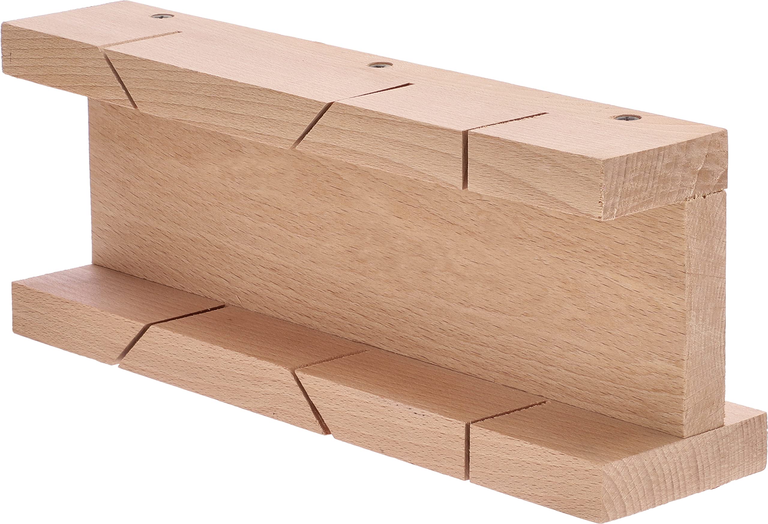 KOTARBAU® Caja de ingletes, Caja para inglete 30 x 12 cm, Ideal para cortes en ángulos de 90° y 45°, Caja para cortar marcos, perfiles, tubos, Caja de sierra ingletadora
