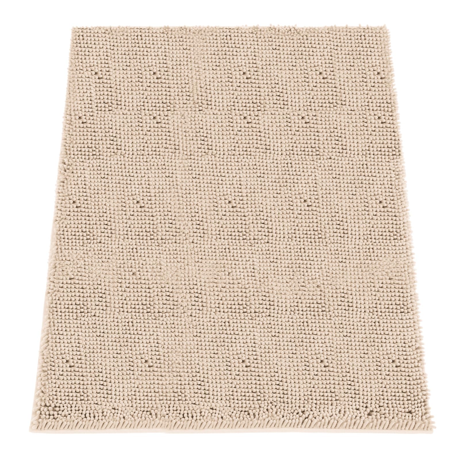 Absorbent Dog Door Mat for Muddy Paws, 60" x 48" Chenille Indoor Mats for Entryway, Trap Dirt Front Door Mat Indoor Entrance Washable Non Slip Soft Beige