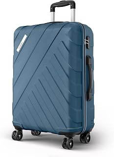 Safari Large Voro 77cm Trolley Bag Hard Case Polypropylene, 8 Spinner Wheels, 360 Degree Wheeling Carry on Luggage, Travel Bag, Suitcase for Travel, Trolley Bags for Travel, Ink Blue