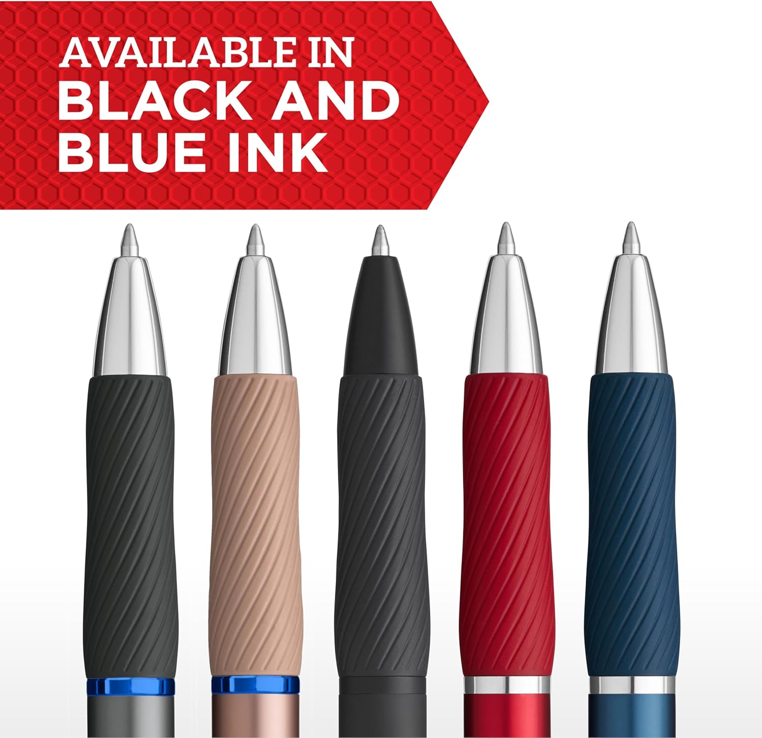 Sharpie S-Gel, Gel Pens, Sleek Metal Barrel, Gunmetal, Medium Point (0.7mm), Black Ink, 12 Count