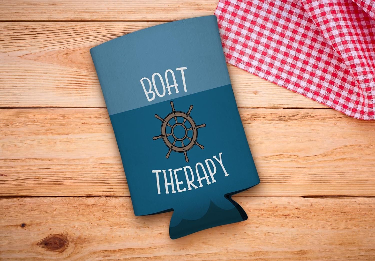 Beach House Decor for Women Nautical Theme Boating Relief 12-Pack Ultra Slim Can Thermocoolers