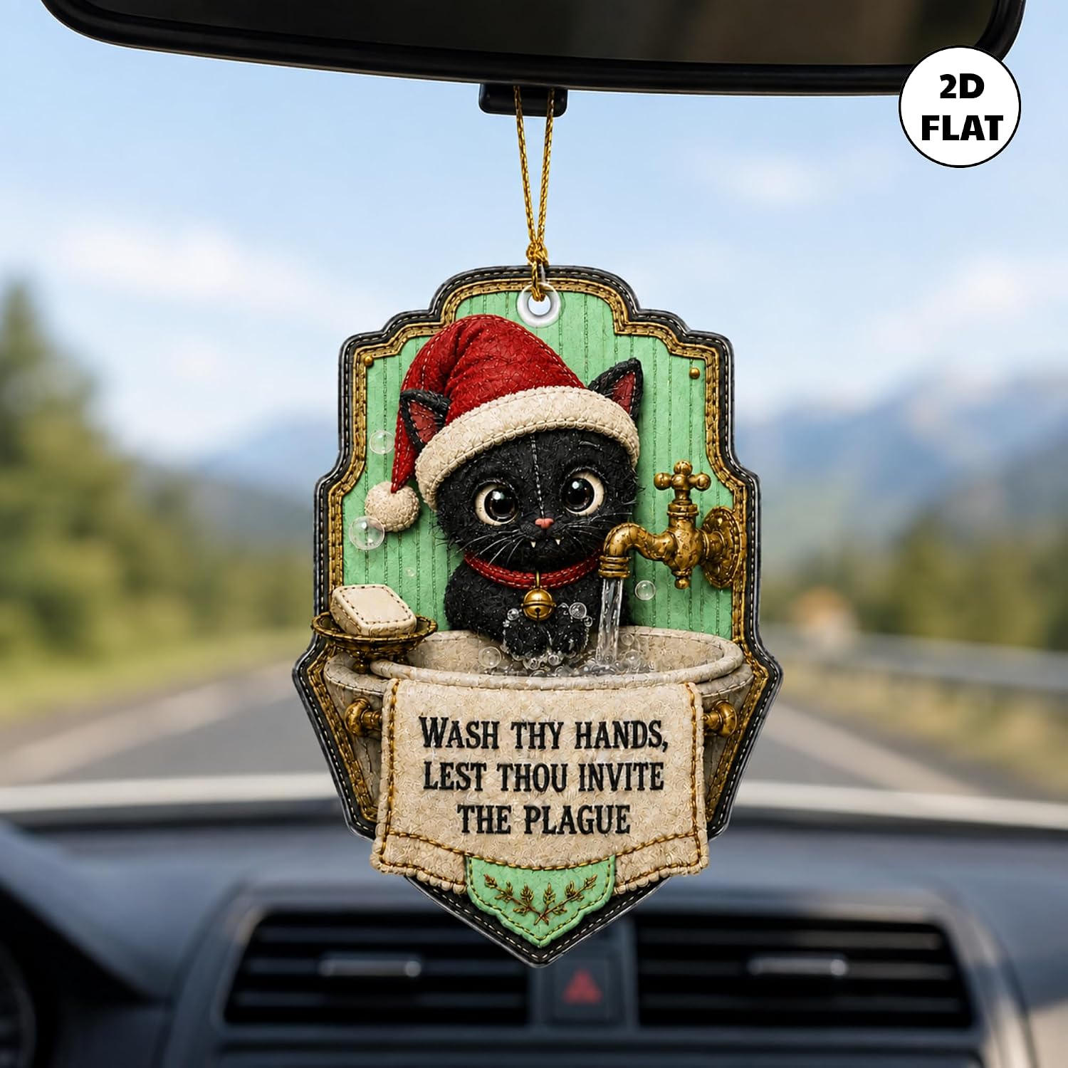 Cat Christmas Ornament - Funny Black Tuxedo Cat Gifts for Cat Lovers image 4