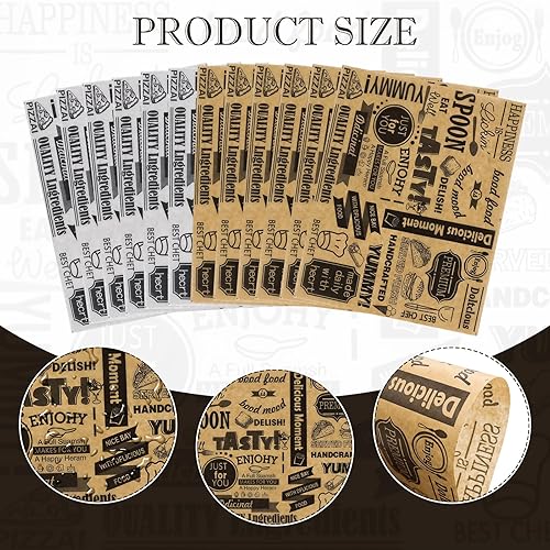 Miniatura 3 de 300 hojas de papel de delicatessen, 8 x 10 pulgadas, a prueba de grasa, forros de cestas, hojas de papel de picnic para fiestas, barbacoas,