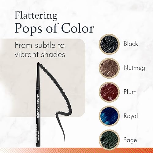 Miniatura 8 de Amaterasu Lápiz de ojos  Lápiz de maquillaje negro a prueba de manchas  Impermeable y resistente a la humedad  Lápiz delineador de ojos de pestañas