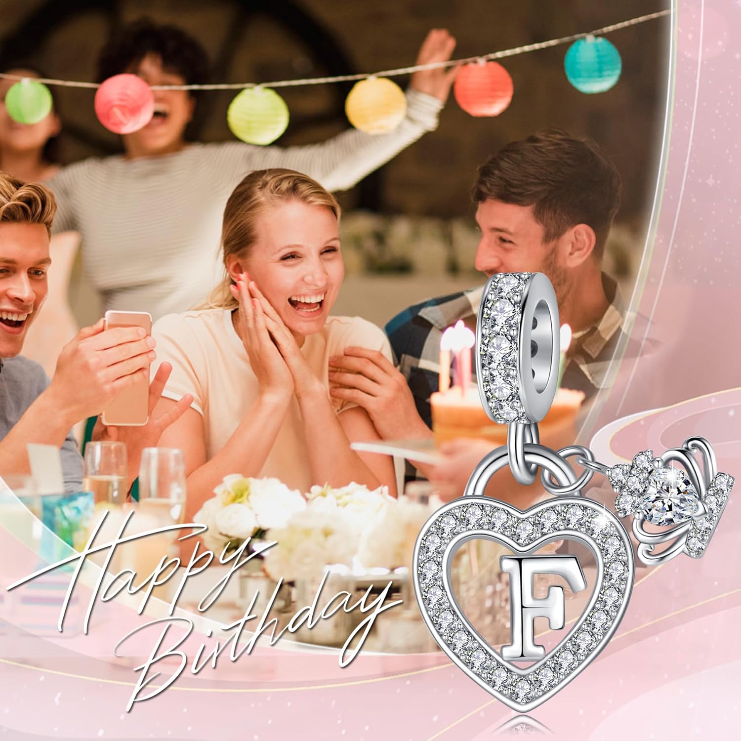 Letter Charms for Charms Bracelet: Silver Heart Alphabet Initial Dangle Charms Bead for Bracelets and Necklaces, Birthday Mother's Day Christmas Jewelry Gifts For Women - Image 4