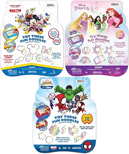 Miniatura 6 de JA-RU Disney & Marvel Tablero Magnético de Dibujo para Niños (3 Unidades Surtidas) Disney Princess, Mickey Mouse, Spiderman. Actividades sin