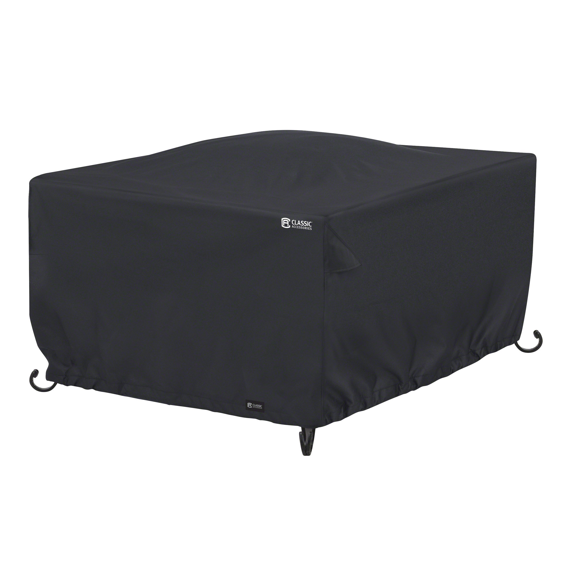 Classic Accessories Water-Resistant 42 Inch Square Fire Pit Table Cover, Outdoor Table Cover