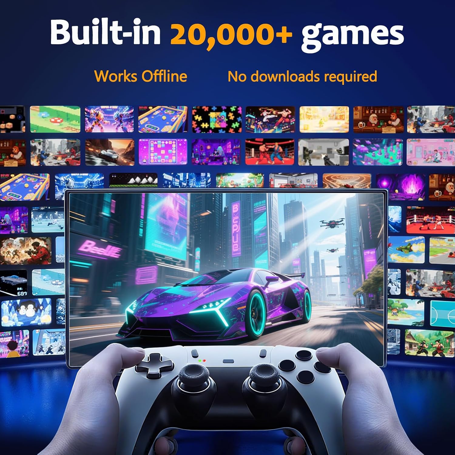 2026 Upgrade Wireless Retro Gaming Console Stick Built-in 20,000+ Classic Games and 23 Emulators, 4K HDMI Output Plug & Play Retro Game Console with Dual 2.4G Controllers, Nostalgic Gifts (64GB) 4 81DFbvTEvCL. AC SL1500