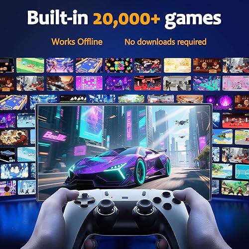 Miniatura 2 de Retro Gaming Console, Wireless Retro Game Console Stick Built-in 20000+ Classic Games and 23 Emulators, Plug & Play 4K HDMI Output, Video Gaming