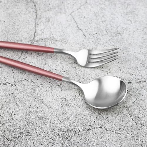 Vista 25 de JASHII Juego de cubiertos y cubiertos de plata mate de acero inoxidable 18/10, juego de 5 piezas de lujo, para bodas, eventos, restaurantes, incluye