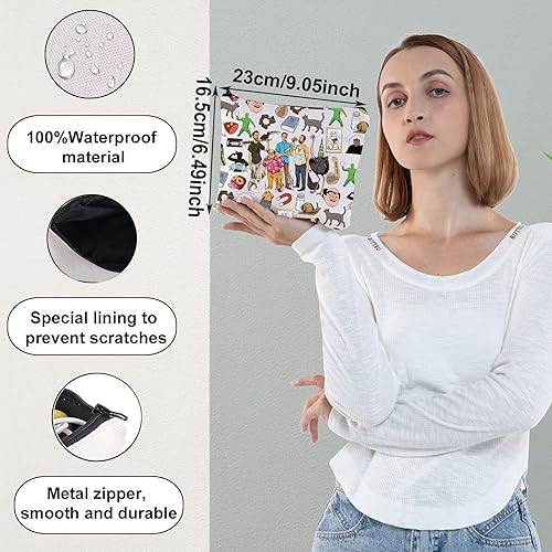 Miniatura 2 de WZMPA Frank Reynolds Bolsa de cosméticos IASIP Philadelphia Lover Gift Frank & Charlie & Dennis & Mac IASIP Zipper Bag IASIP Merch, leche de lucha,