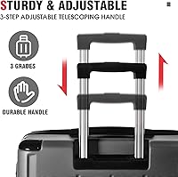 Vista 8 de MERAX TRAVELHOUSE - Juego de maletas (3 piezas, extensibles, ligeras), Black2019.), PP036705NAA