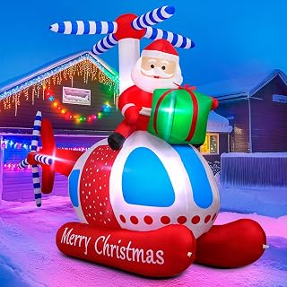 9.7 Ft Santa Helicopter Inflatable