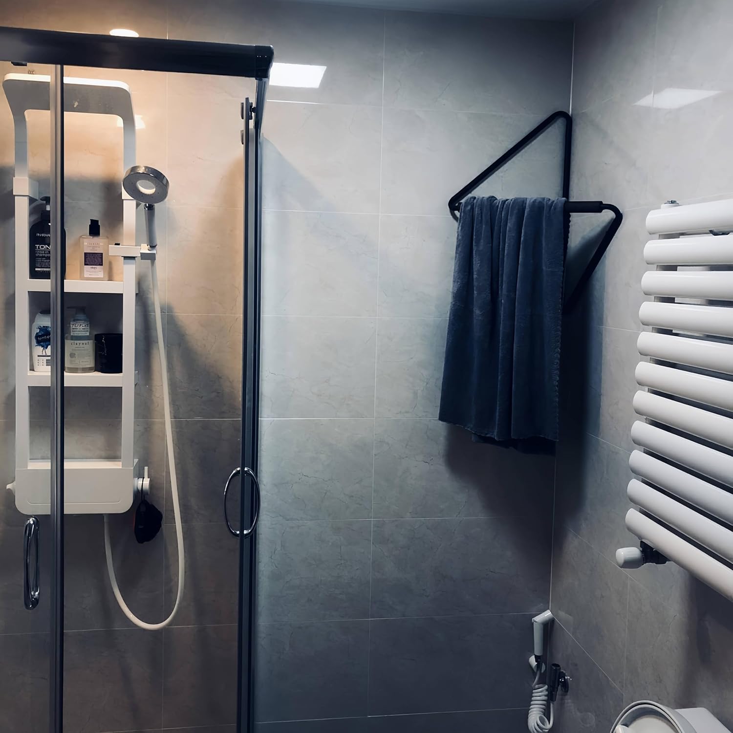 Premium Corner Coat Rack - Space-Saving Wall Mounted, for Bathroom Bedroom Entryway, Sturdy Wrought Iron & Solid Wood, Holds Clothes Hats Towels (Medium)