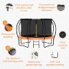 Trampolín al aire libre con red para niños 8FT 10FT 12FT 14FT 15FT 16FT | Trampolín con cerramiento que cumple con ASTM, escalera antideslizante, marco de acero galvanizado resistente a la oxidación, 8FT-16FT para niños y adultos 5