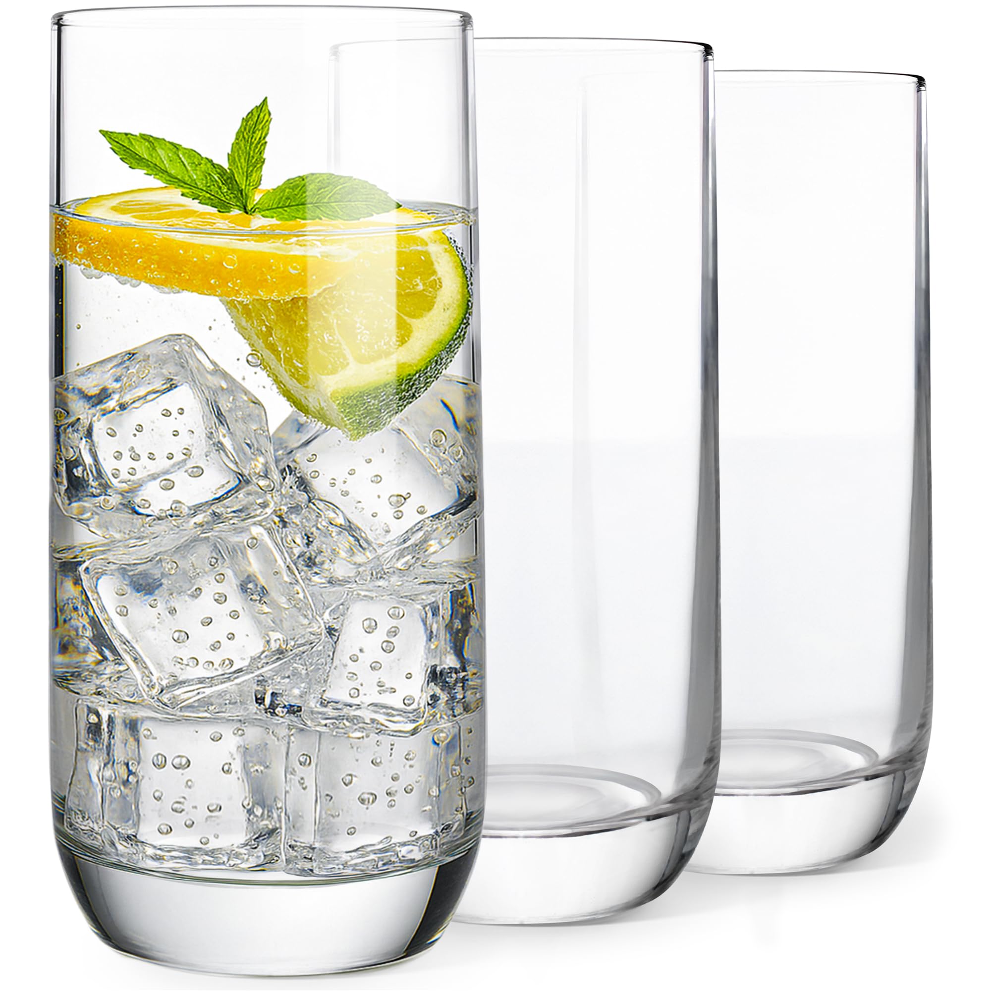 KONZEPT Set di 6 bicchieri da 300 ml, con base rinforzata, lavabili in lavastoviglie, senza piombo, ideali per acqua, succhi e bevande ghiacciate