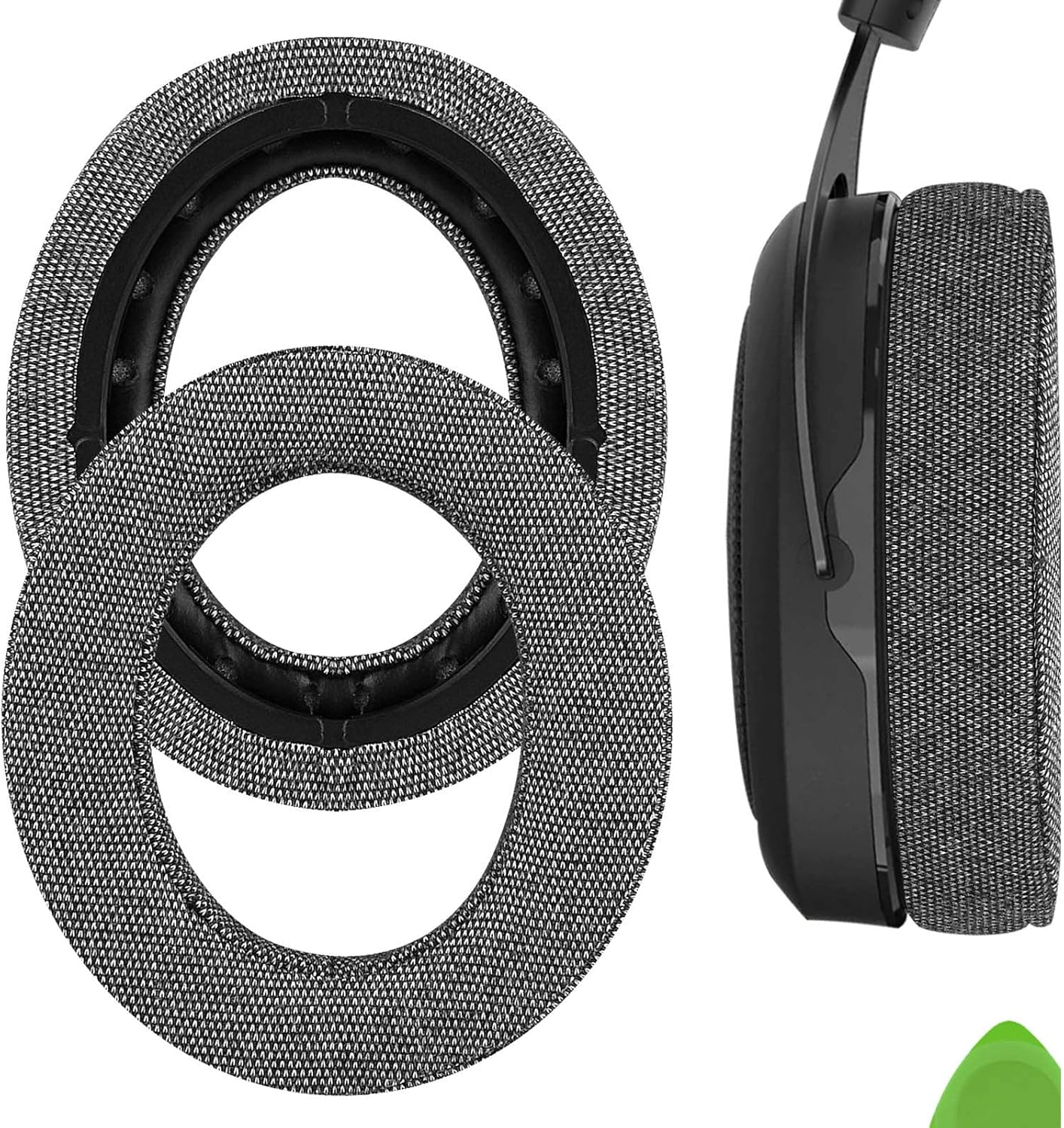 Geekria Comfort Linen Replacement Ear Pads for Corsair HS70 PRO, HS60