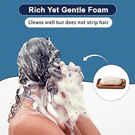 Pacific Spirit Shampoo bar for damaged hair hair with Coconut Oil & Raspberry Extract, Sulfate-Free, Soap-Free, Zero Waste, Vegan, Eco-Friendly, 3.53 Oz