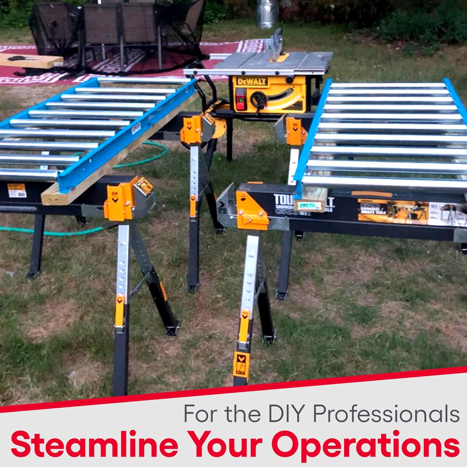 Ultimation Light-Duty Gravity Conveyor with 1.5" Diameter Galvanized Steel Rollers, 18" Wide by 5' Long Steel Frame & 6" Centers, Durability & Versatility in Warehouses, Factories, & DIY Projects