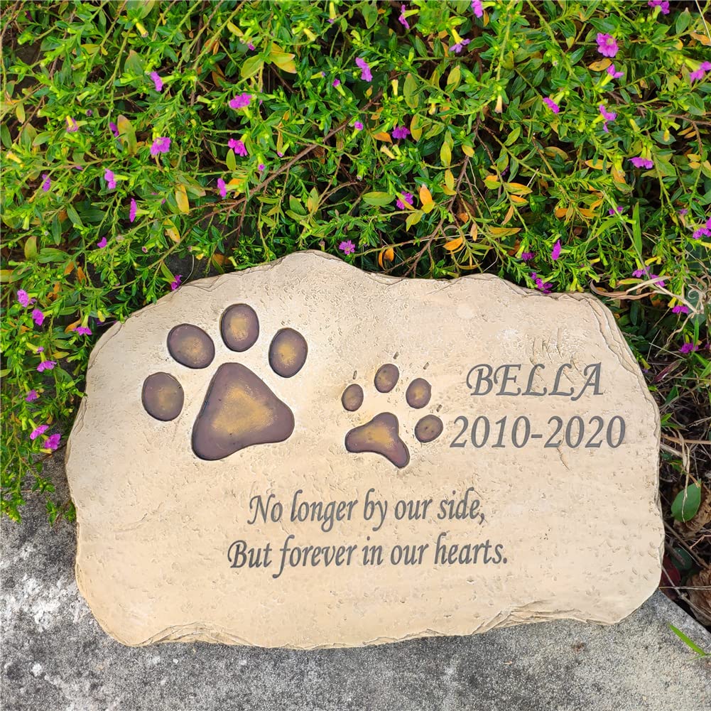 Buy JHB Paw Prints Pet Memorial Stones Garden Stones for Dog or Cat