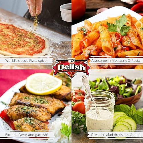 Miniatura 3 de Its Delish, bolsa de 2 onzas, condimento clásico de estilo italiano, espolvorea pizza, pasta, guisos, sopas, pescado y salsas, 100% natural,