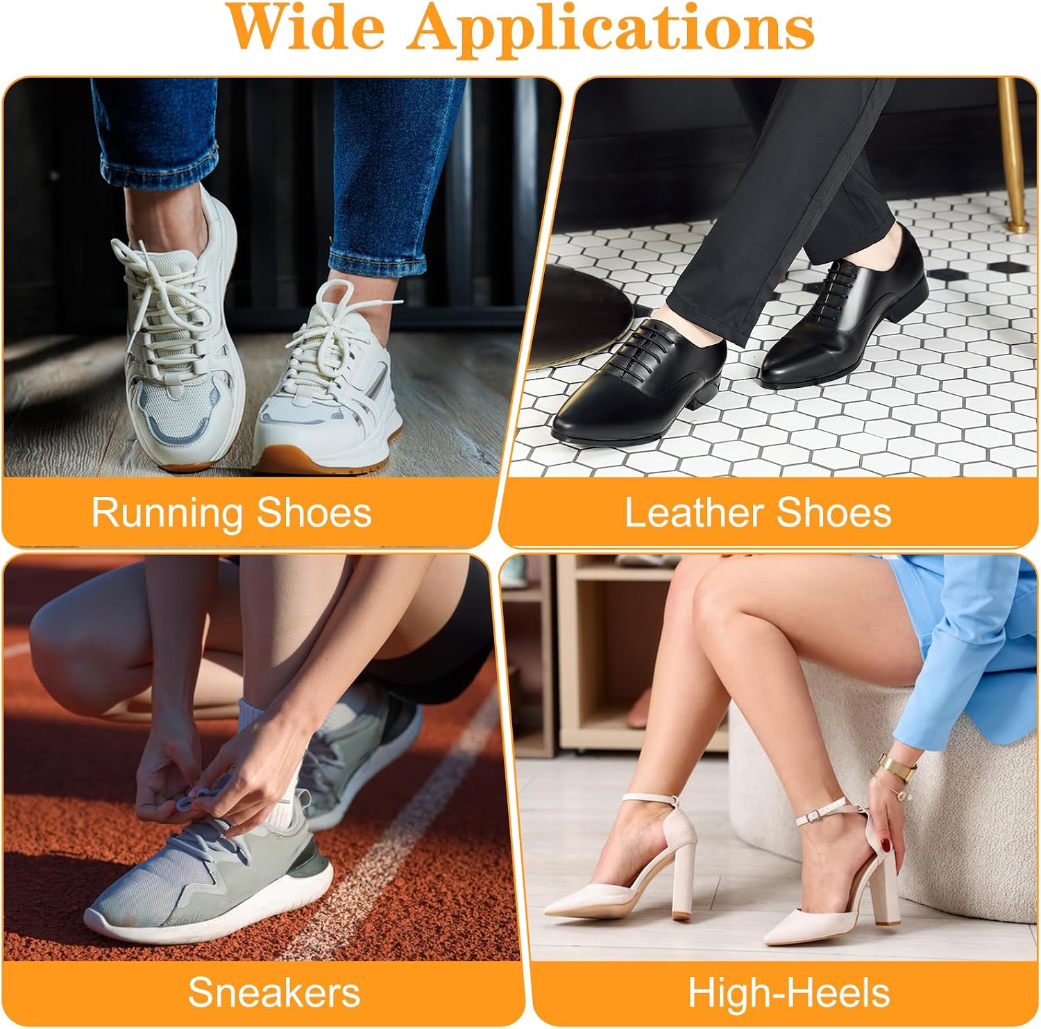 36 Pcs Shoes Heel Repair Patches for Holes, Self-Adhesive Heel Pads Shoes Heel Protect, Repair Shoes Patches Kit for Sneakers Flat Tennis Shoe Heel Hole Repairs (Black, White, Beige)