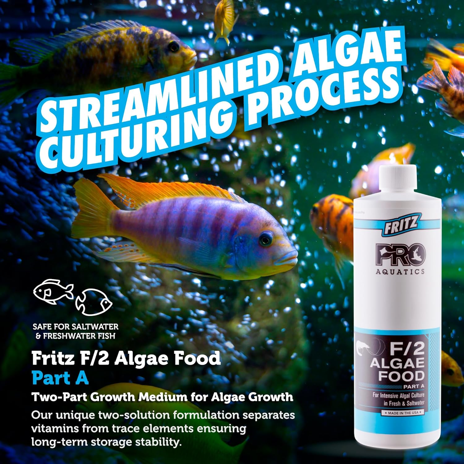 Fritz Aquatics PRO - F/2 Algae Food PTA - 16oz