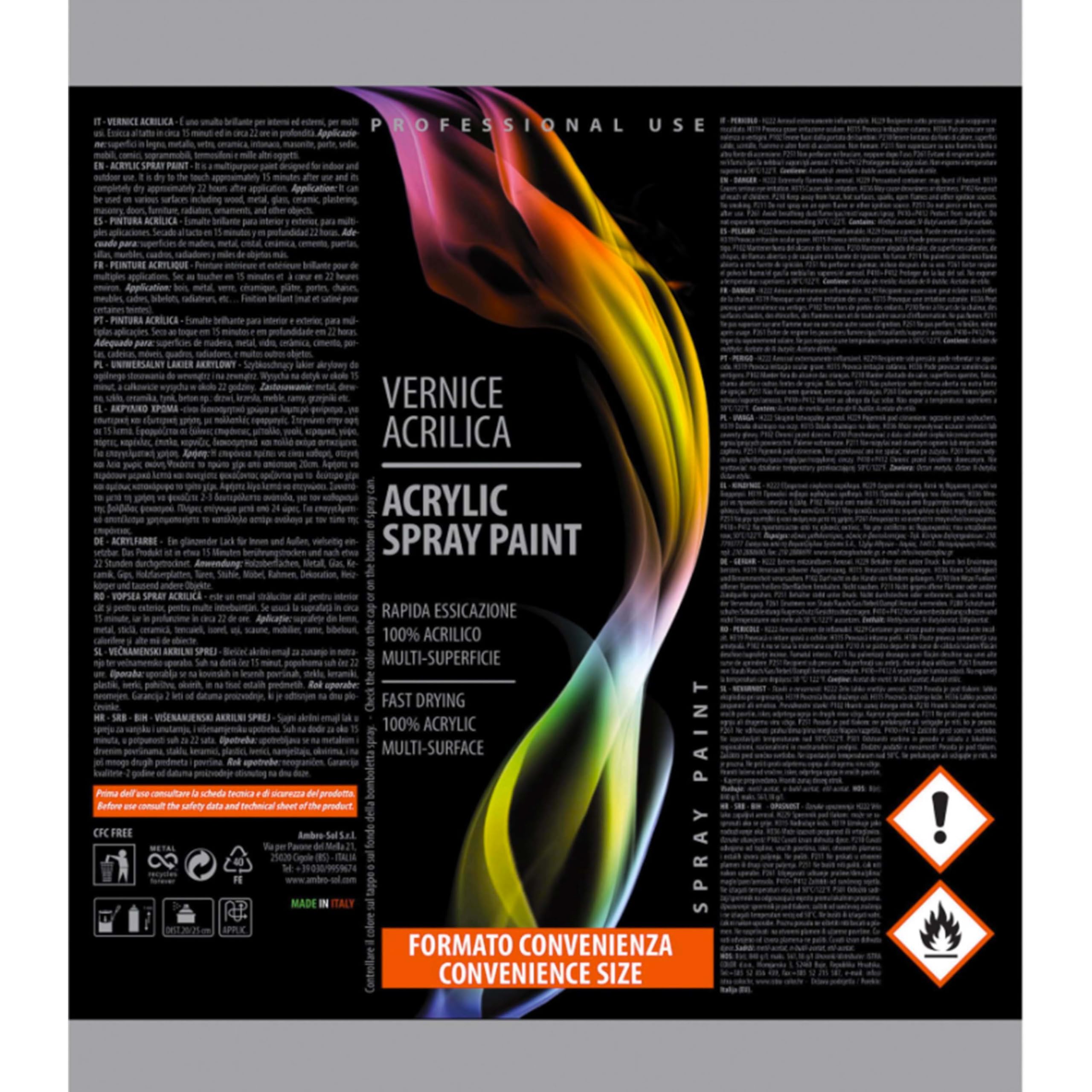 SIMPLETEK - 6 sztuk farby w sprayu w kolorze białym szarym 400 ml | Puszka Spray Grey White do użytku wewnątrz i na zewnątrz uniwersalny
