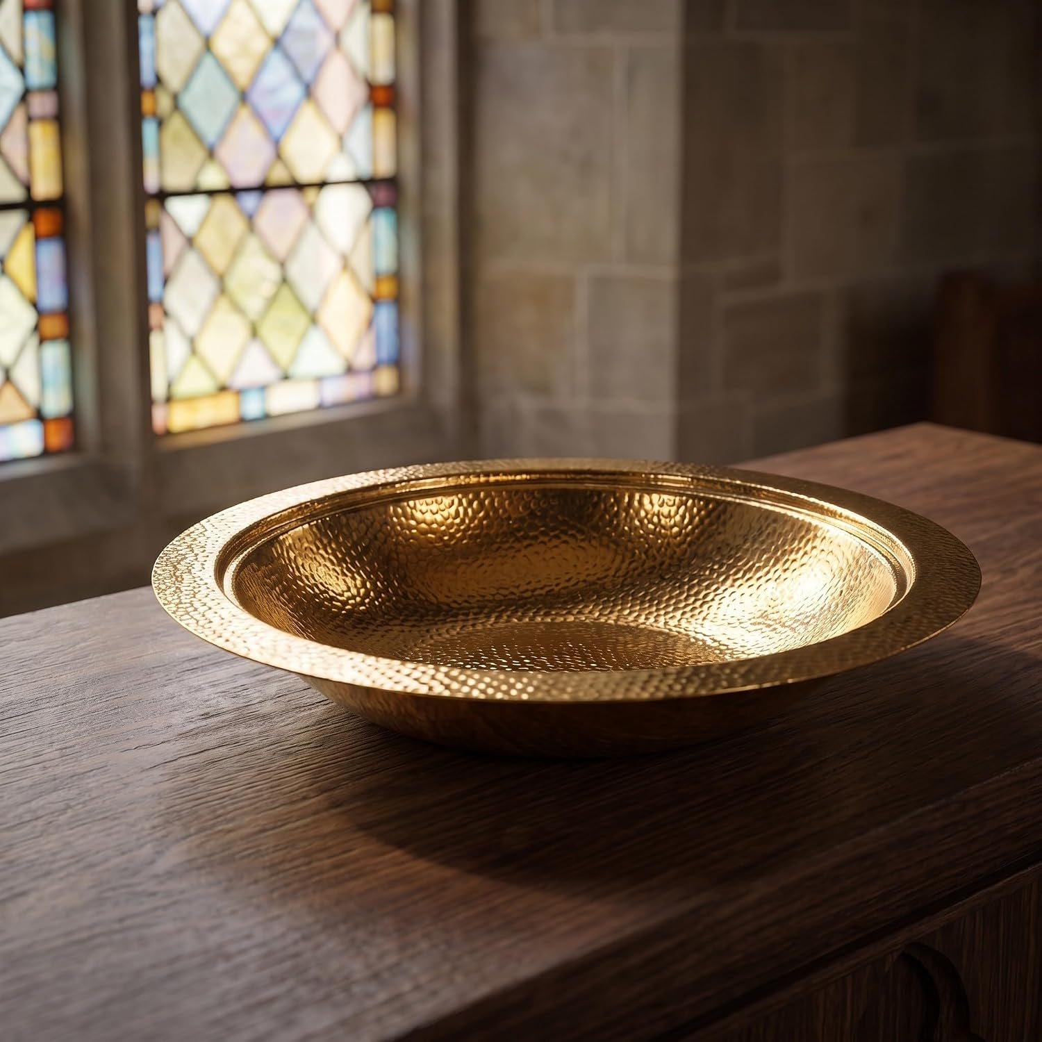 Alipis Communion Offering Plate 13.78 Inch round Stainless Steel