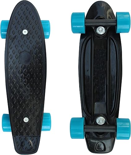 SK8MEMO Mini monopatín de 17 x 5 pulgadas con diseño superior, mini monopatín Cruiser para principiantes con rodamiento ABEC-7 y ruedas de