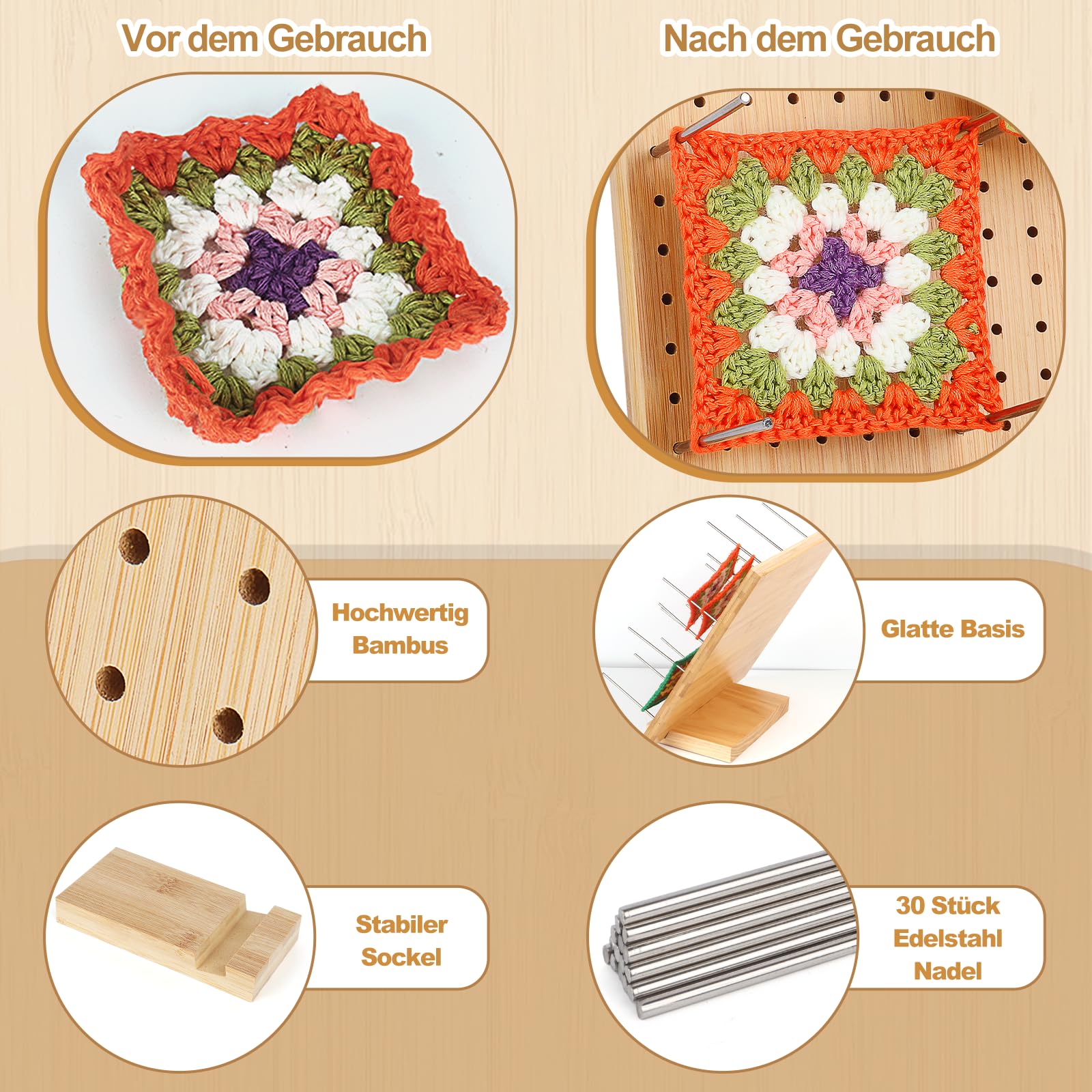 Accessori Uncinetto Aeelike Granny - Blocco Quadrato Per Uncinetto, Con