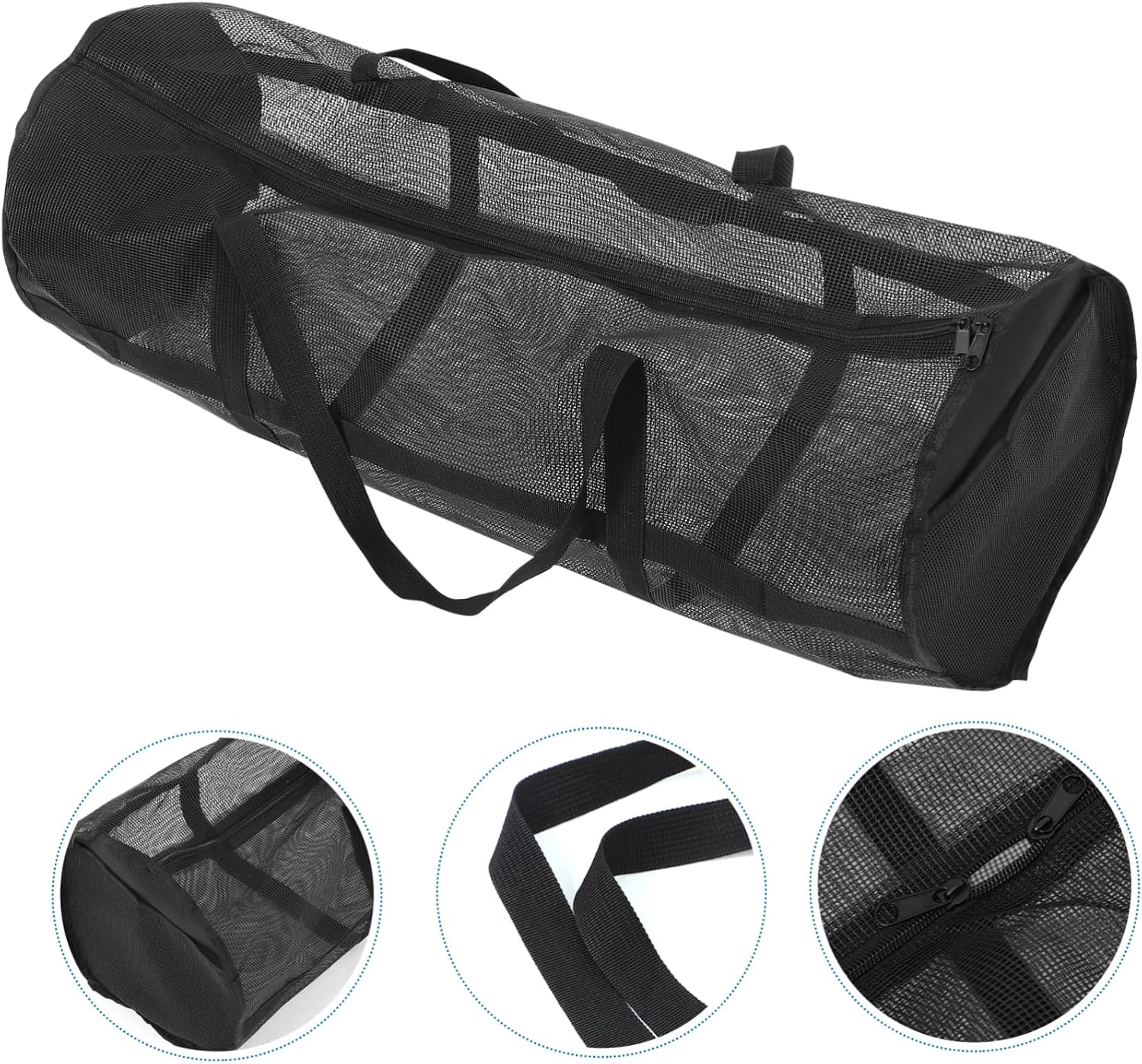 BESPORTBLE Large Mesh Basketball Carrying Bag Shoulder Strap Sports Equipment Storage for Basketball Soccer and More Versatile Net Design for Quick Drying and Odor Prevention
