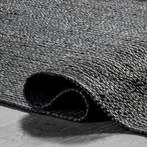 Miniatura 4 de GRUHUM Alfombra tejida a mano de yute de 6 pies, redonda, bohemia, rústica, vintage, suave, trenzada, reversible, respetuosa con el medio ambiente,