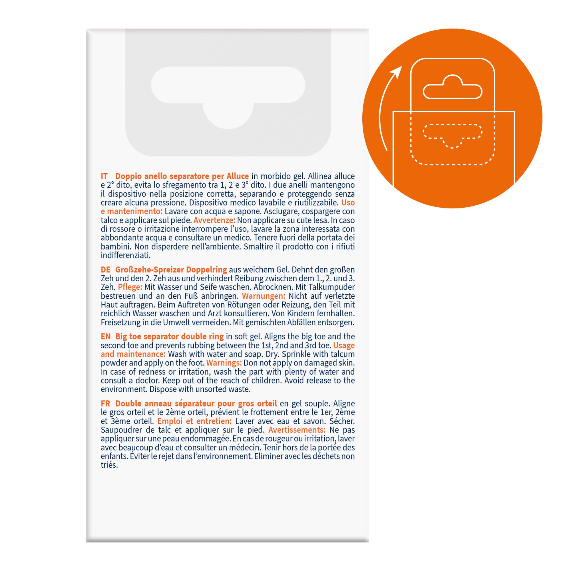 Tecniwork Allux Care Separatore E Divaricatore Per Alluce A Doppio Anello