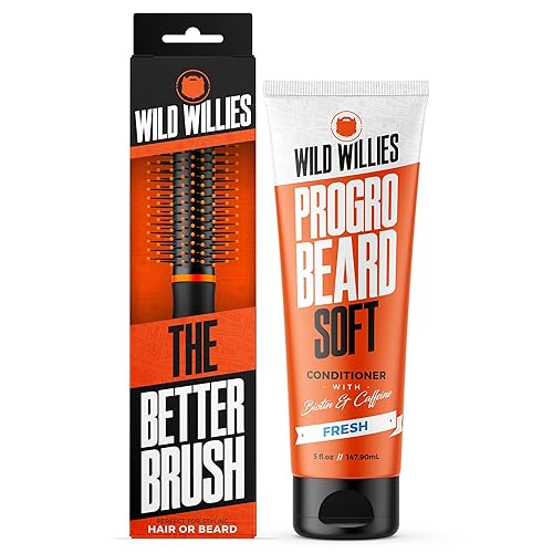 Vista 18 de Wild Willies Cepillo de cerdas de jabalí natural para cabello y barba, cepillo multiusos de cerdas de jabalí para arreglar el cabello, la barba