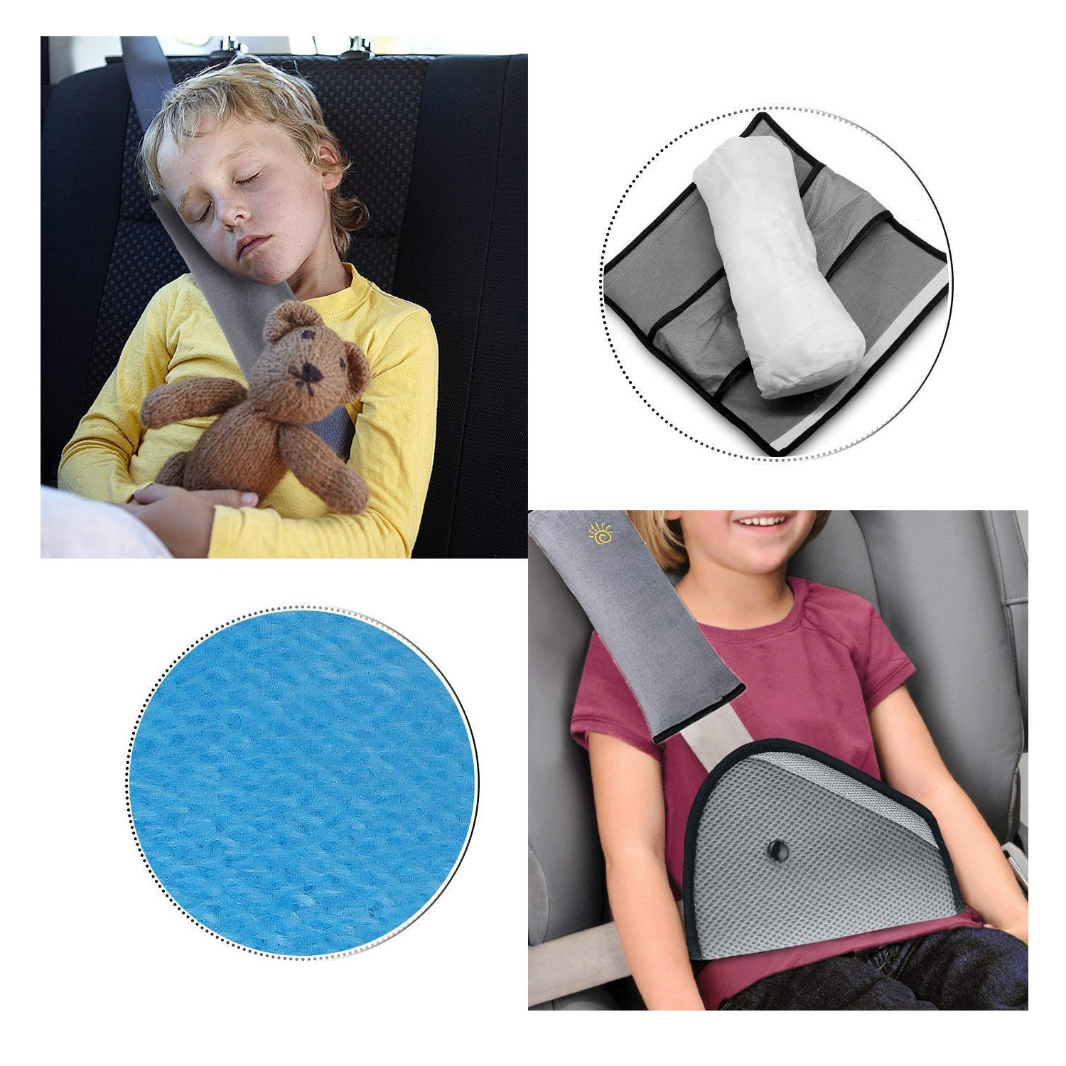 Coussin Ceinture Sécurité Enfant | Protection Cou Et Épaules | Pour Voiture