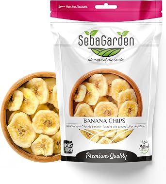 Seba Garden Sweetened Banana Chips 750g   Crunchy & Delicious Snack | Resealable Doypack | Perfect for On-the-Go, Lunch Boxes, Parties & Sharing