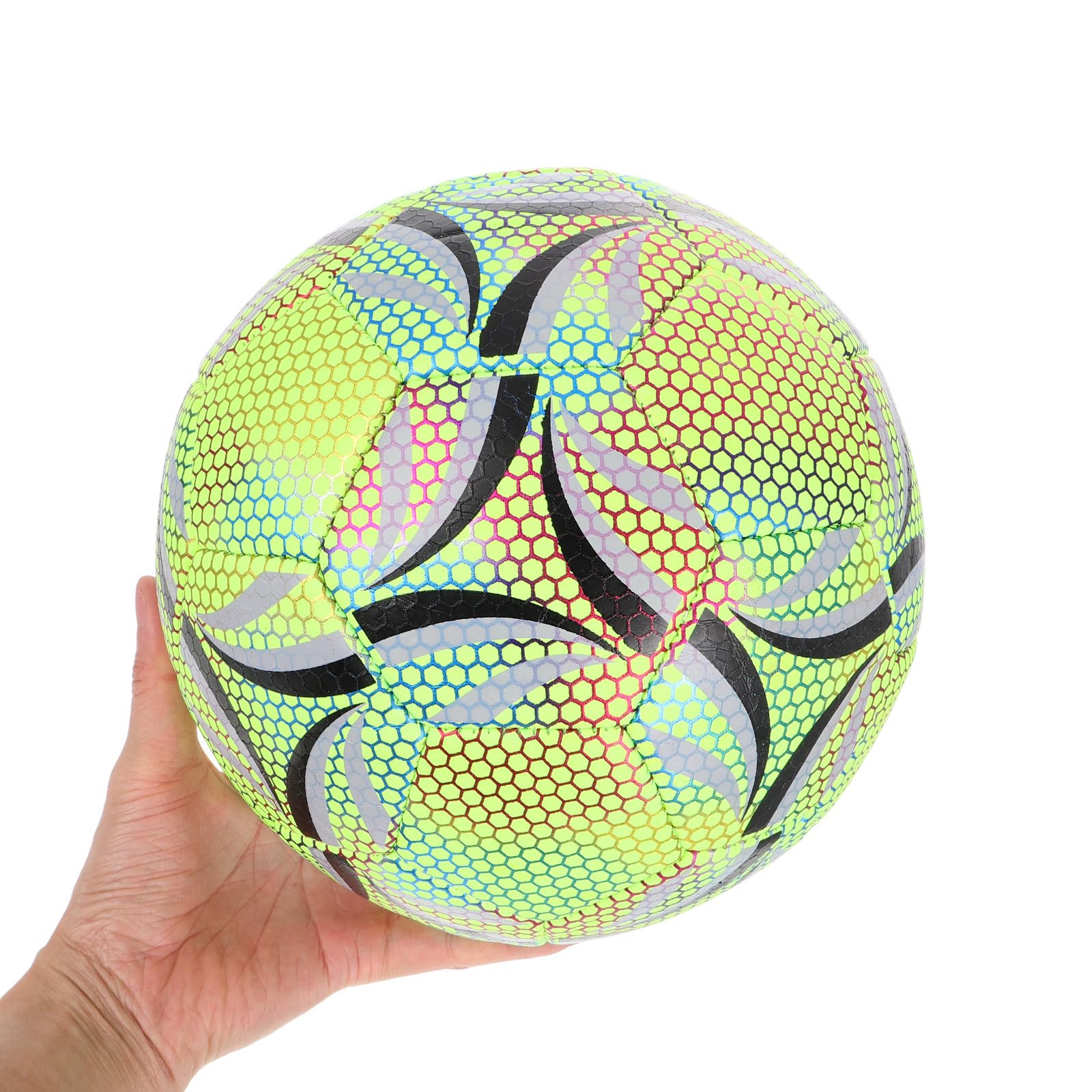 Angoily Pallone da Calcio Luminoso Notturno per Allenamento Giovanile e Competizioni, Pallone da Calcio per Partite Indoor ed Esterne Design Resistente e Controllo Migliorato