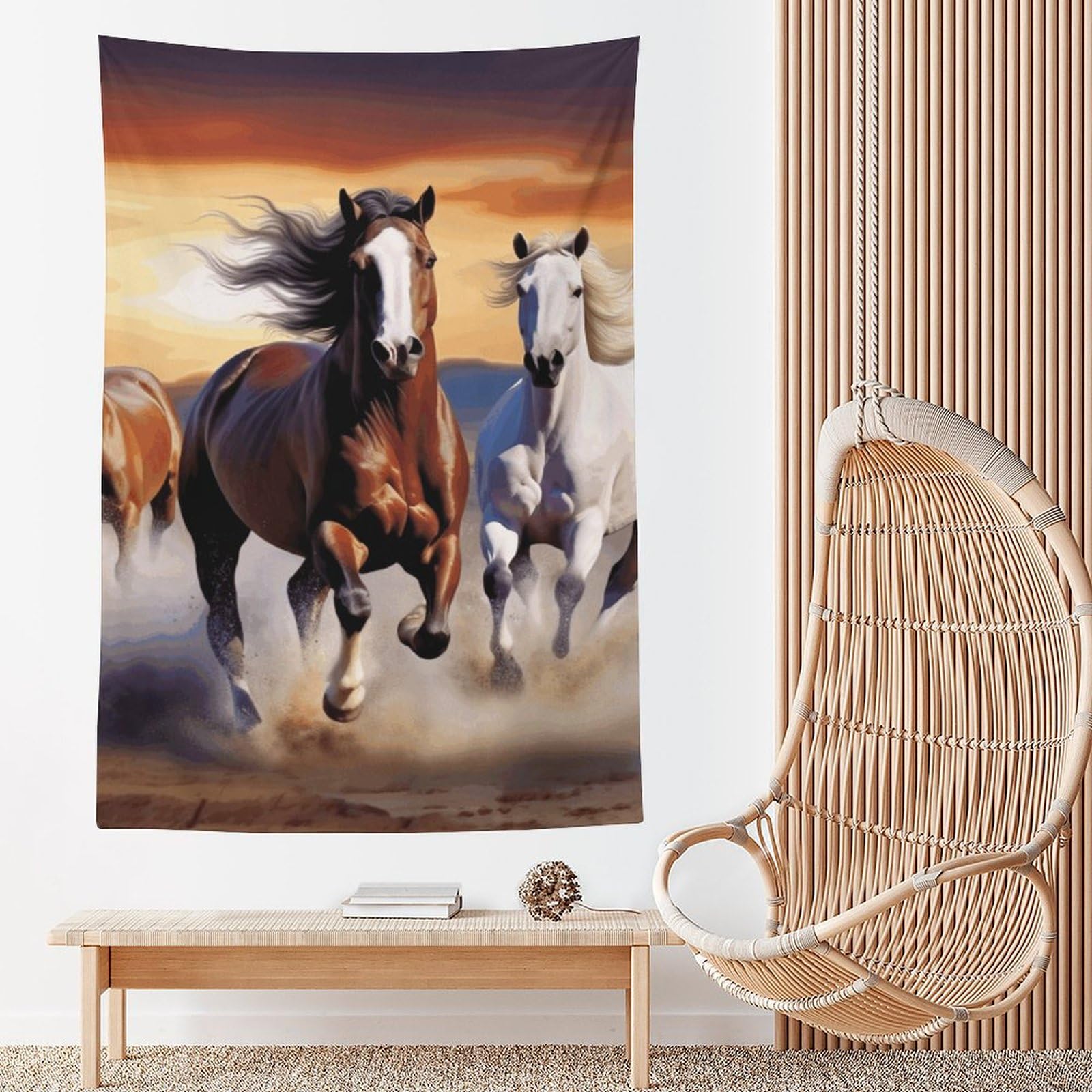 Tenture Murale Neuve – Cheval/Jockey – Style Victorien – 95x67cm