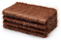 Vista 10 de Jetec 4 piezas de piel sintética blanca de 10 x 20 pulgadas, cuadrados de tela de piel sintética navideña esponjosa, parches de tela de Halloween