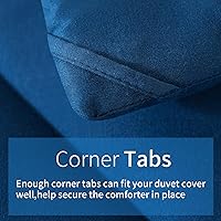 Vista 5 de HYLEORY Juego de edredón tamaño Queen con 2 fundas de almohada - Edredón de cama alternativo al plumón para todas las estaciones - Ligero - Lavable