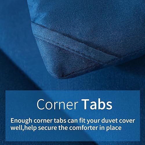 Miniatura 4 de HYLEORY Juego de edredón tamaño Queen con 2 fundas de almohada - Edredón de cama alternativo al plumón para todas las estaciones - Ligero - Lavable