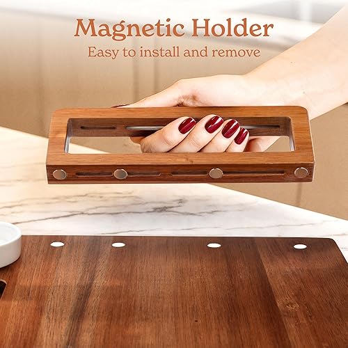 Vista 3 de SMIRLY Juego de Tablas de Charcutería - Juego de Tabla de Queso de Acacia Grande - Regalos de Inauguración de Casa Nueva, Regalo de Boda